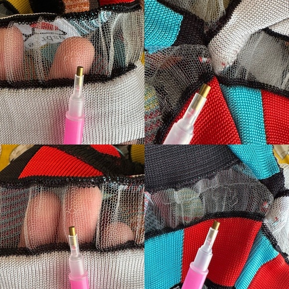 Gabrielab cropped sheer colorful square top size P/S - Picture 13 of 16